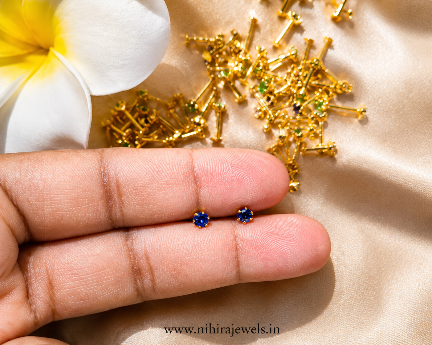 Blue Stone Earstud