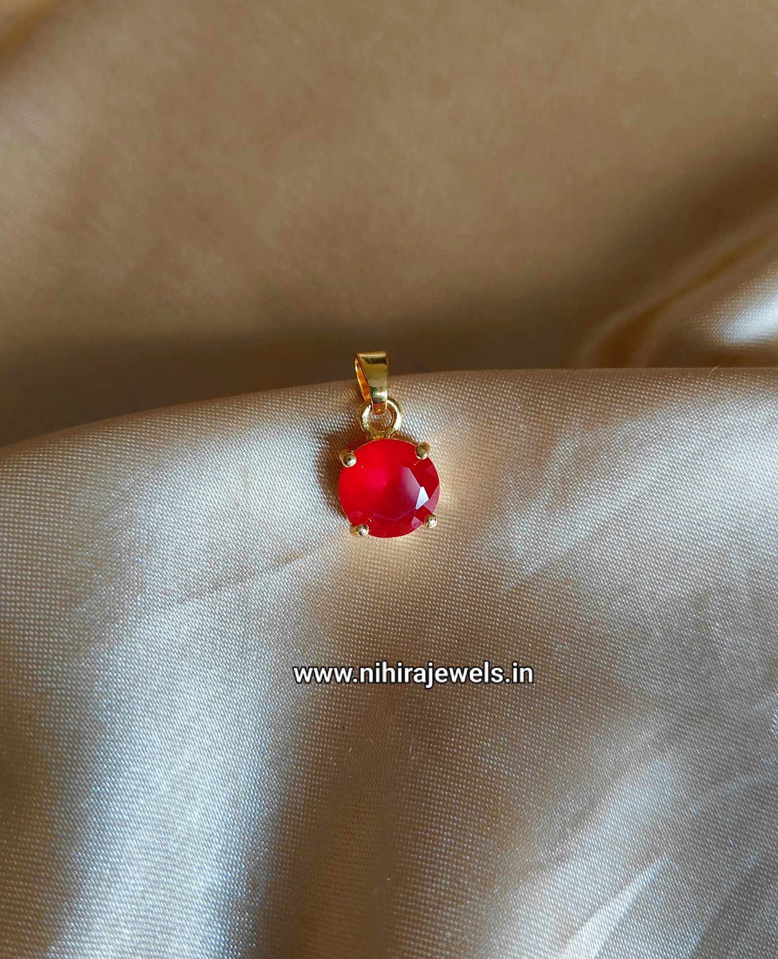 Ruby Red Pendant (Round)