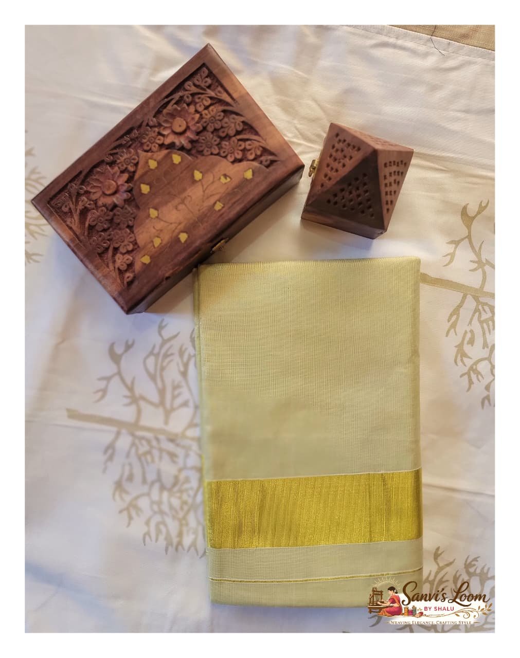 Kerala Saree (Tissue) - Regular Border