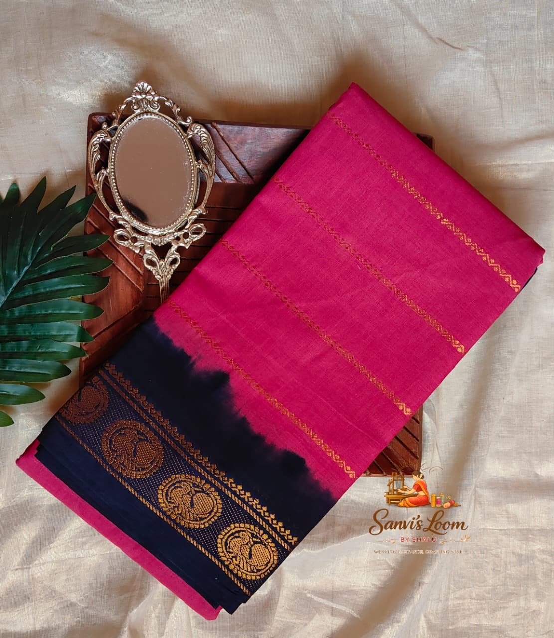 Cotton Saree Peacock Border