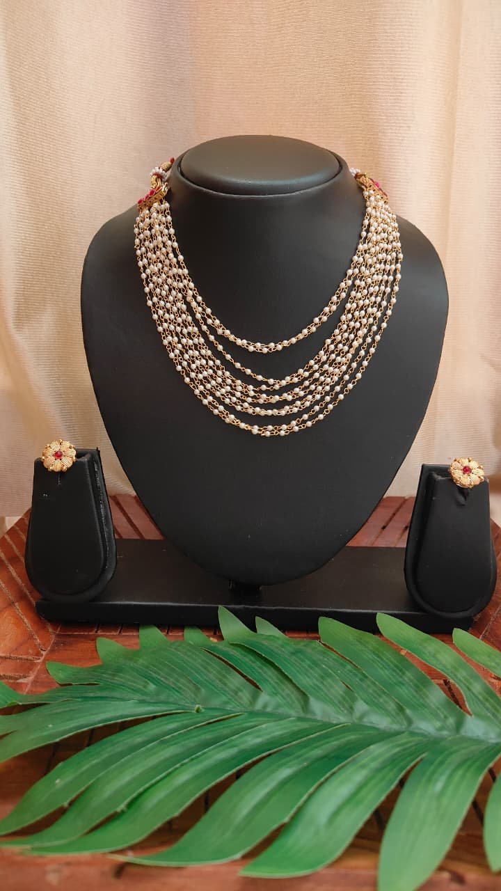 Rashmika Inspired Beads Necklace