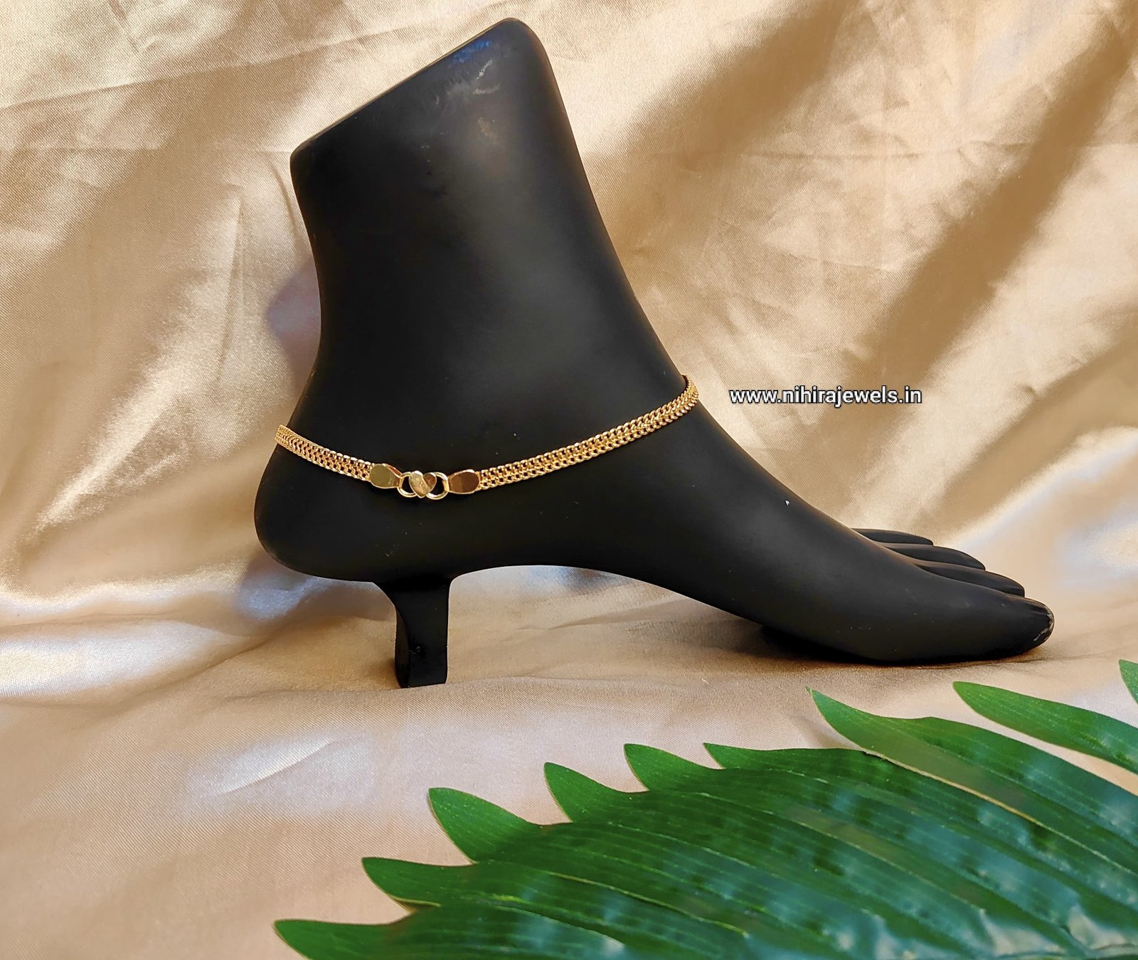 Nihira Gold Plated Anklet