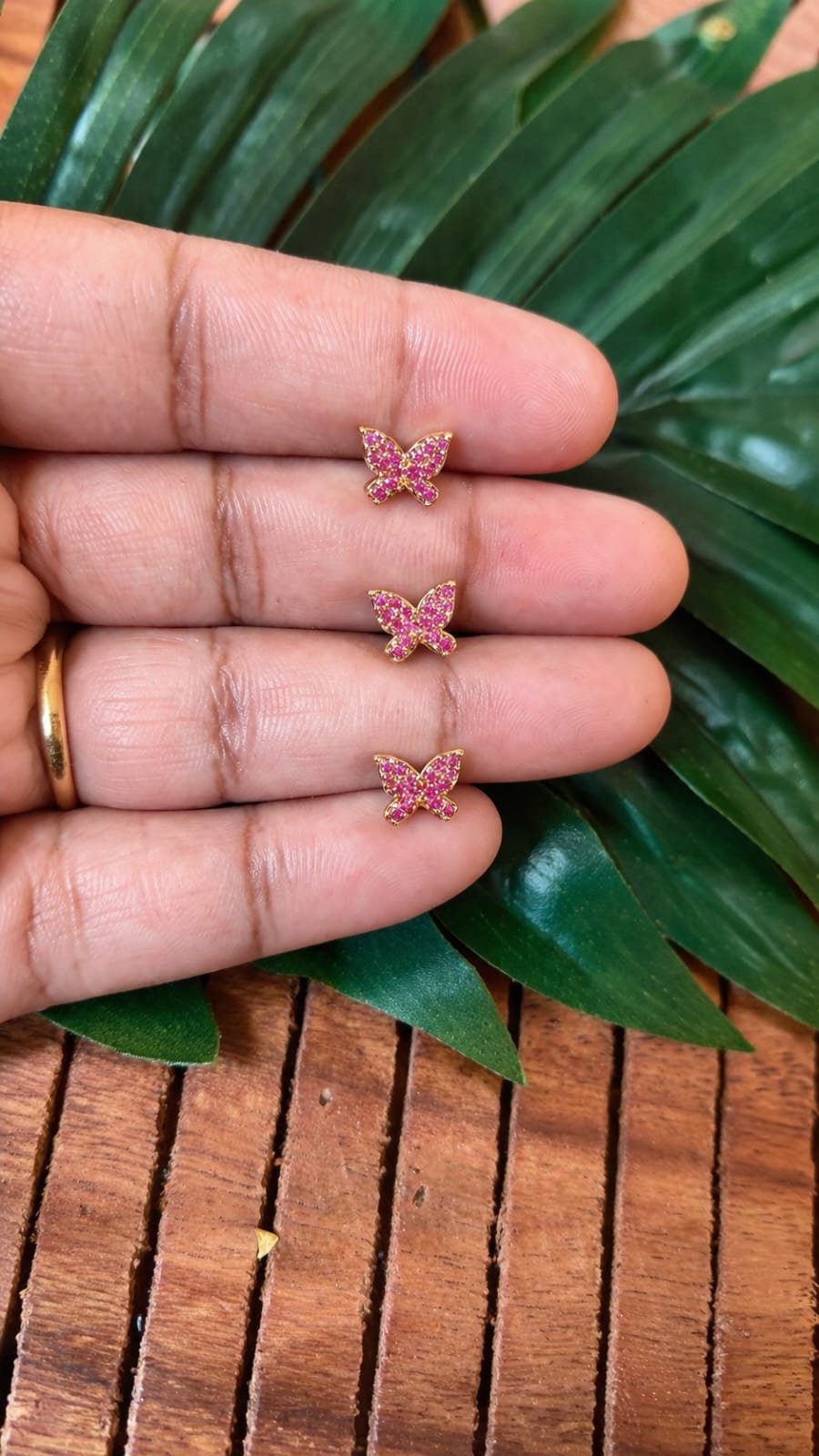 Pink Butterfly Nosepin