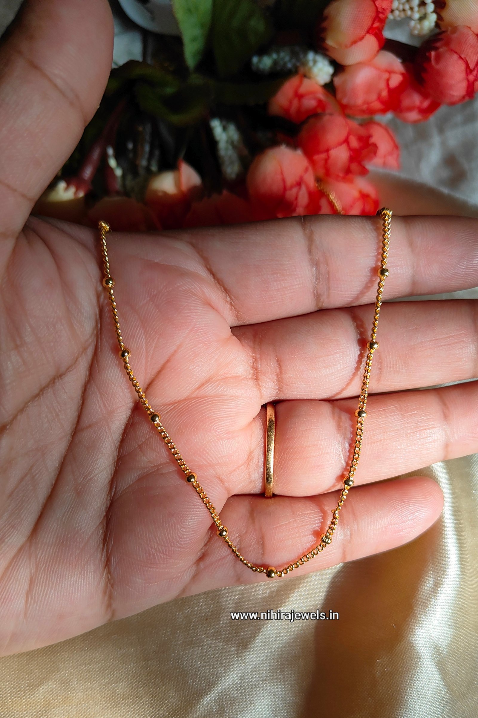 Beads Chain 24k gold plated