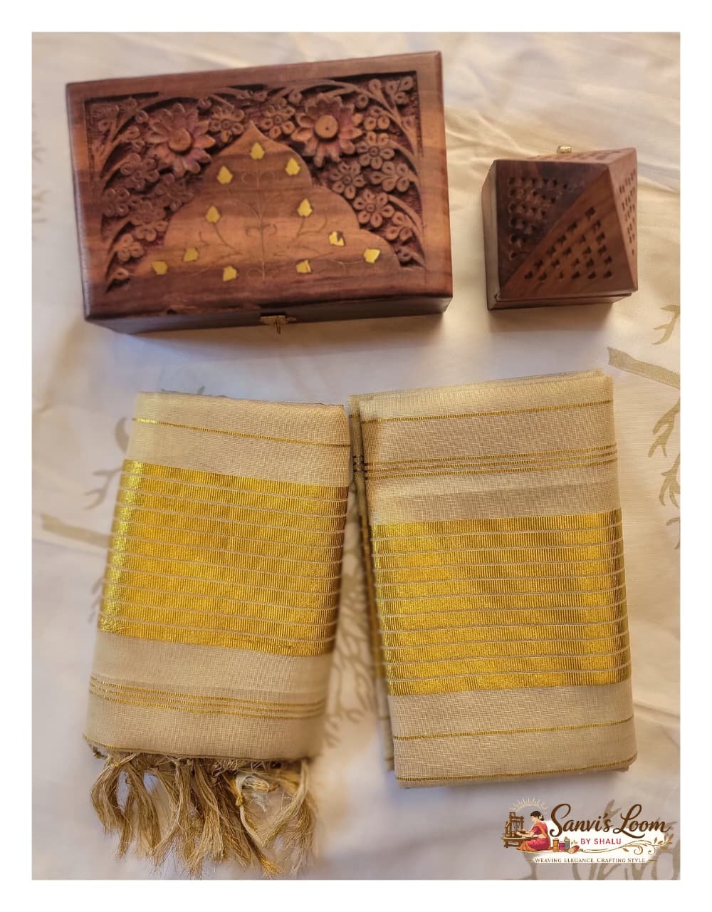 Kerala Saree (Tissue) - Big Border